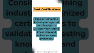 Seek Certifications #softwaretesting #testing Profile