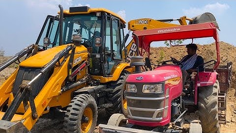 Jcb Loading Mud In Mahindra YUVO 415 DI Tractor With Swaraj 843 XM Tractor | Jcb and Tractor Cartoon