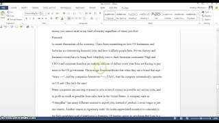 Setting up Your Final Draft