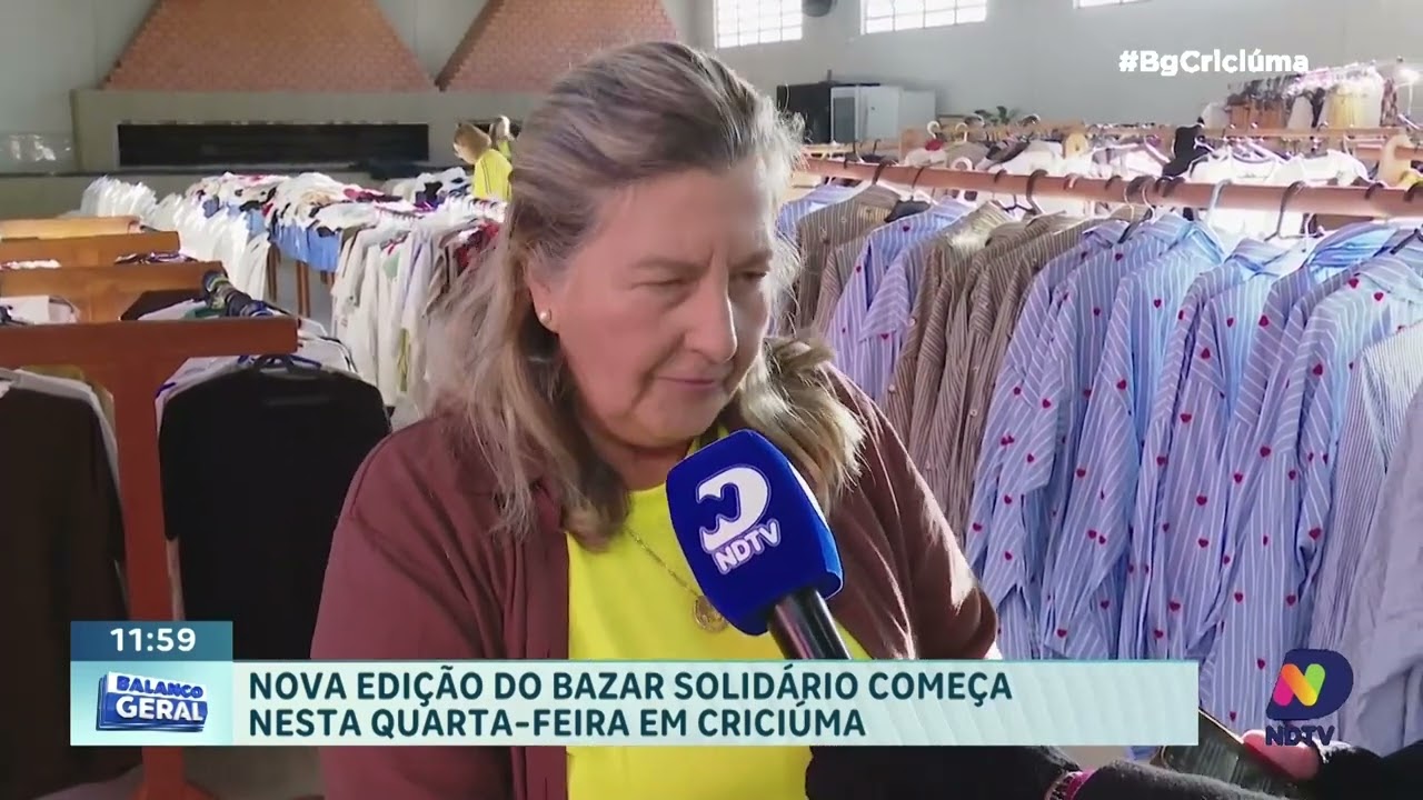 Bazar solidário da Cáritas arrecada recursos para famílias