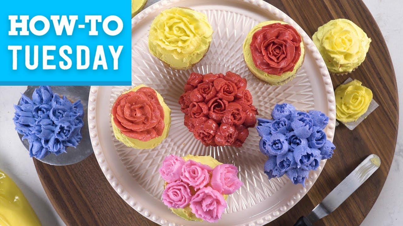 How to Pipe Buttercream Roses | Food Network