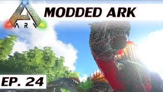 Modded ARK: Survival Evolved - Ep 24 - Apex spinosaurus - single player let's play s3 - solo