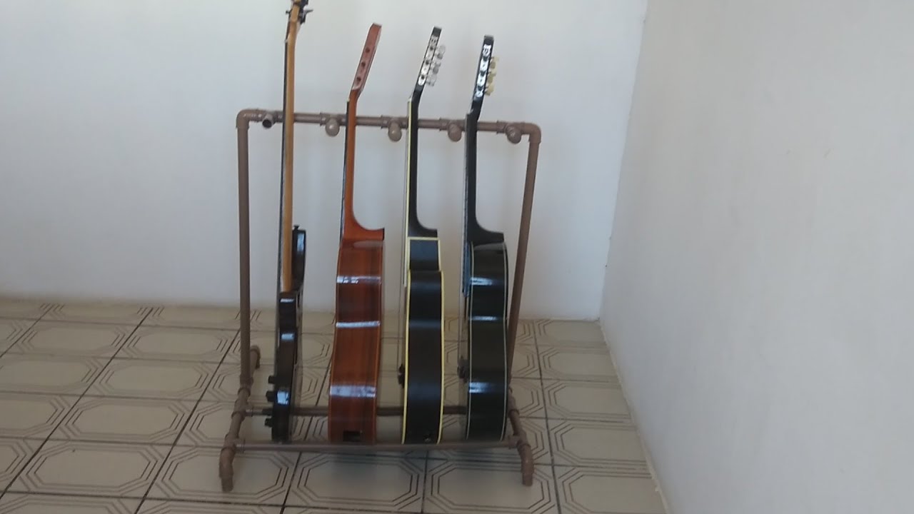 Violão, Guitarra e Baixo - Como Fazer Estante com Tubo de PVC.