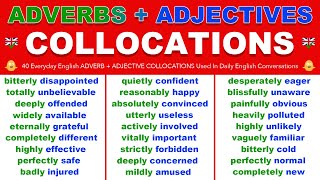 40 Everyday English ADVERB + ADJECTIVE COLLOCATIONS Used In Daily English Conversations