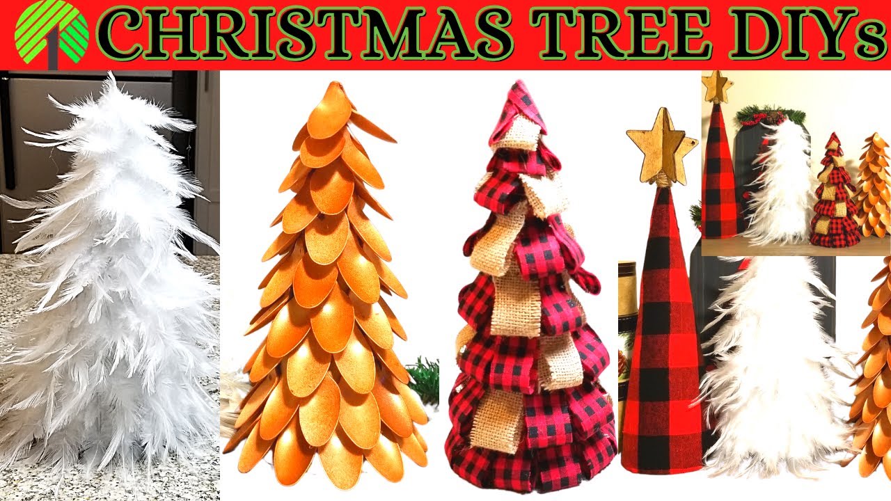 DIY Feather Christmas Tree cone - Craft My World