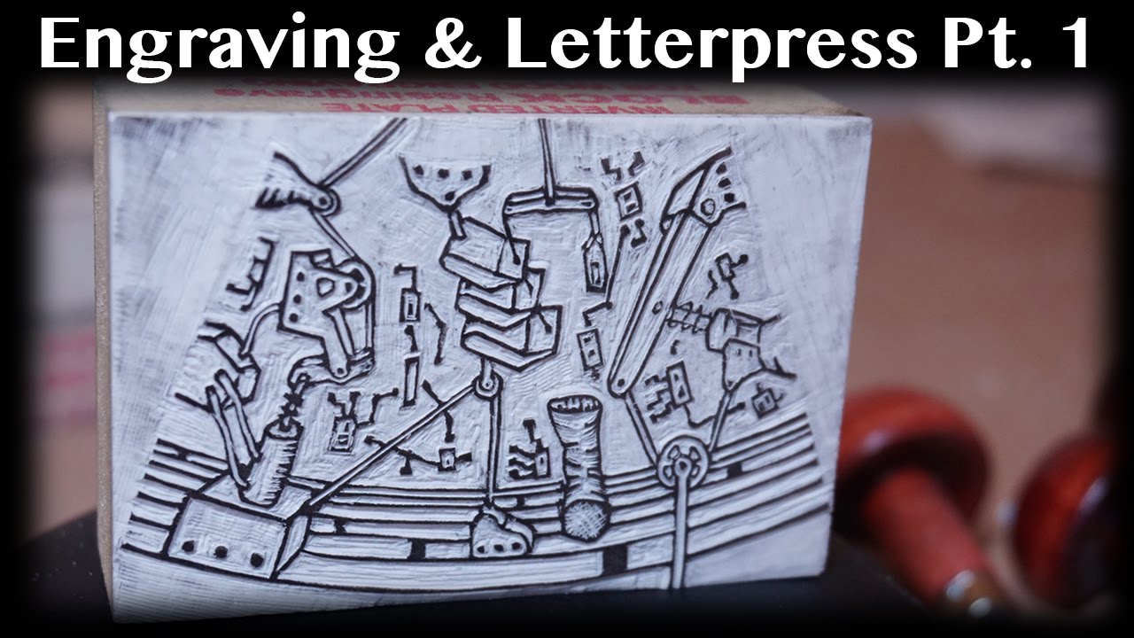 Printmaking Demo Engraving on a Letterpress Pt 1 YouTube