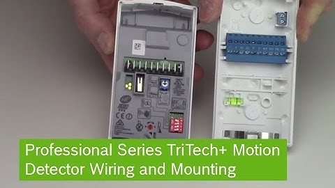 Bosch Professional Series TriTech+ Motion Detector Wiring and Mounting