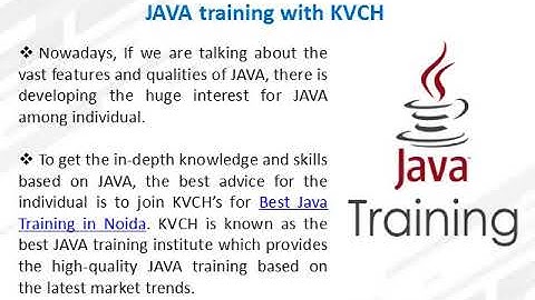Best Java Training in Noida