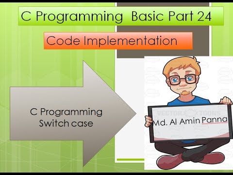 C Programming (Bangla Tutorial)Basic Part 24: Coding Switch case