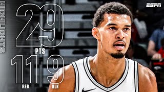 WEMBY DOMINATION 😤 Victor Wembanyama nearly drops triple-double in OT win | NBA on ESPN