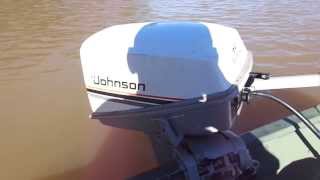 Testing of 1984 Johnson 8HP on 1436 aluminum Jon boat
