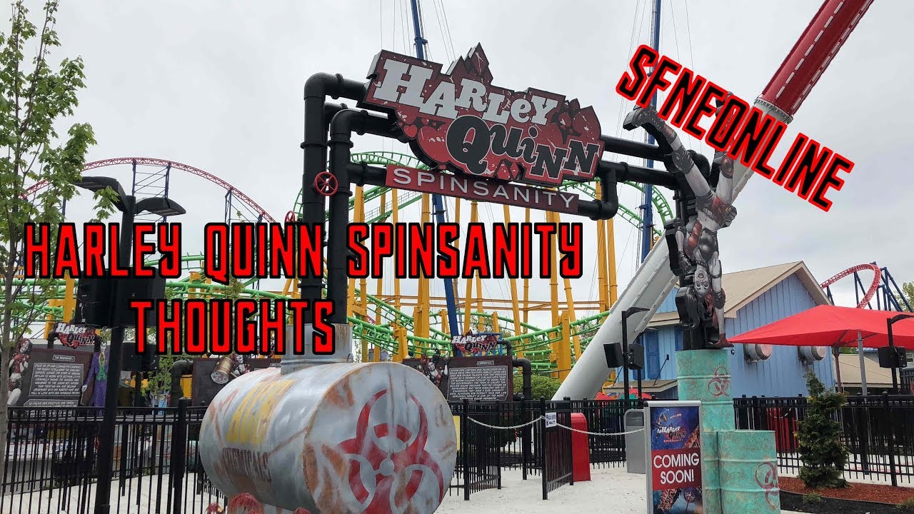 Harley Quinn Spinsanity at Six Flags New England Thoughts - YouTube
