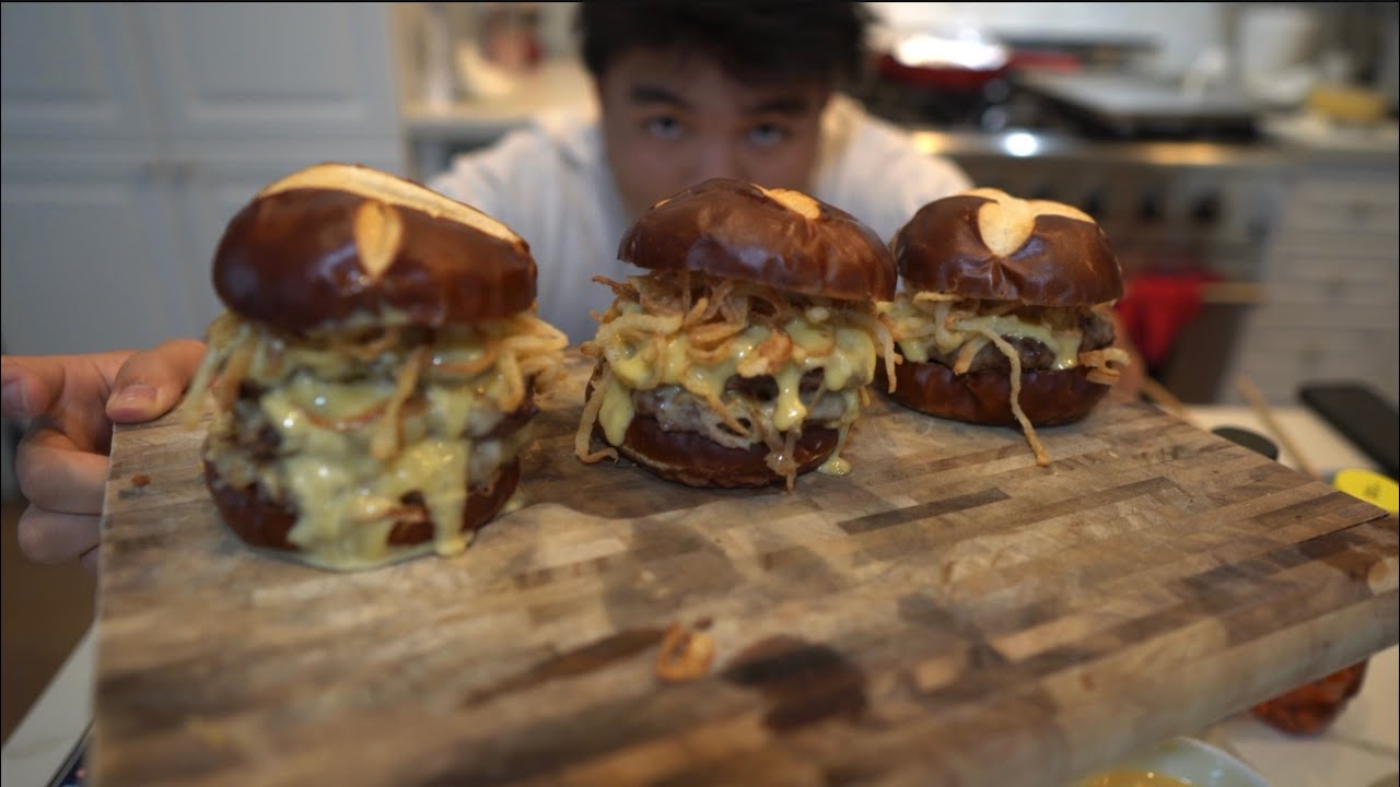 Wendy's Pretzel Bun Pub Burger AT HOME RECIPE YouTube
