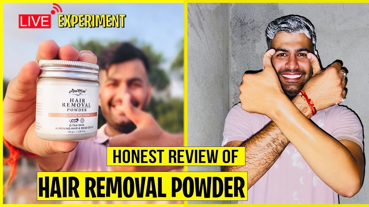 Aromine Hair Removal Powder Live Testing YouTube