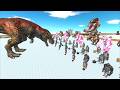 Carnivorous dinosaurs Vs Mutant primates? Animal Revolt Battle Simulator