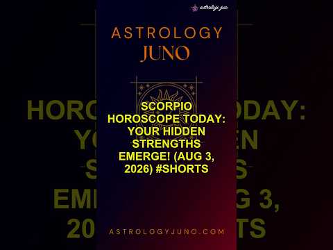 Scorpio Horoscope Today: Your Hidden Strengths Emerge! (Aug 3, 2026) #Shorts