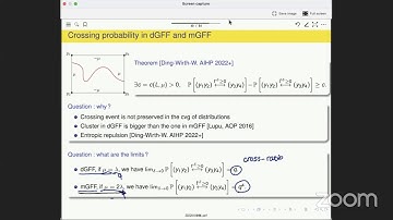 OWPS, January 6th : Crossing Probabilities in 2D Critical Lattice Models, by Hao Wu