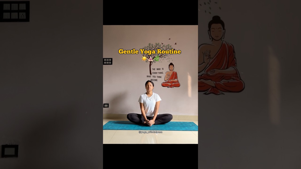 Gentle Yoga Routine🧘🏻‍♀️ #yoga #yogapractice #yogainspiration #shortsfeed #shorts #youtube