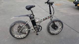 ALL Wheel Drive Folding fatbike E bike  !