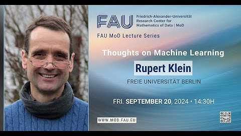 FAU MoD Lecture: Thoughts on Machine Learning