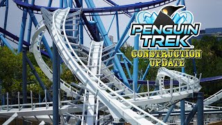 SeaWorld Orlando Penguin Trek / General Park Construction Update 4.8.24 Getting Close to Testing!