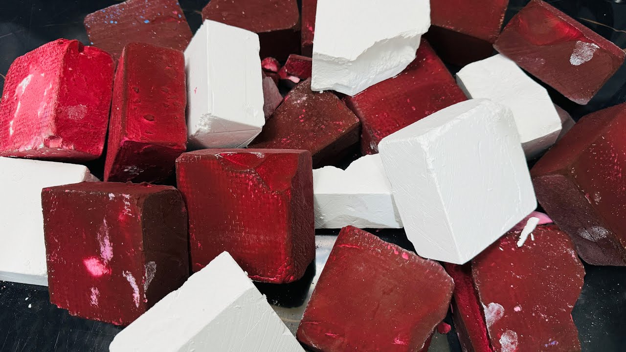 Fresh Dyed & Plain Gym Chalk ASMR Crush | Oddly Satisfying Chalk Crush Video 
