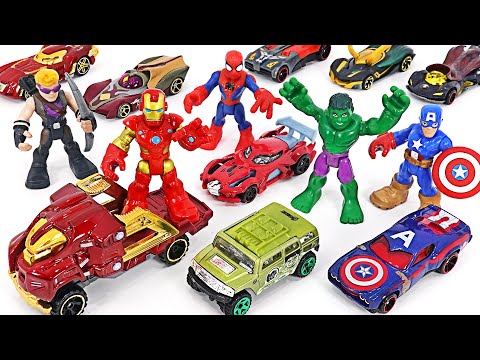Marvel Avengers Hulk, Spider-<strong>Man</strong>, Iron <strong>Man</strong> <strong>Hot</strong> Wheels! Go! Defeat Thanos! | DuDuPopTOY