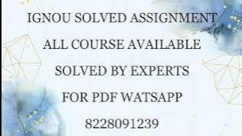 bpsc 101 solved assignment 2023-24 / IGNOU bpsc 101 solved Assignment 2023-24 / pdf wtsp 8228091239