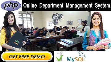 Online Department Management System Project in PHP | MYSQLI | HTML | CSS – College Project for CS
