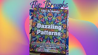 Dazzling Patterns Color by Number Black Background by Color Questopia Flip Through