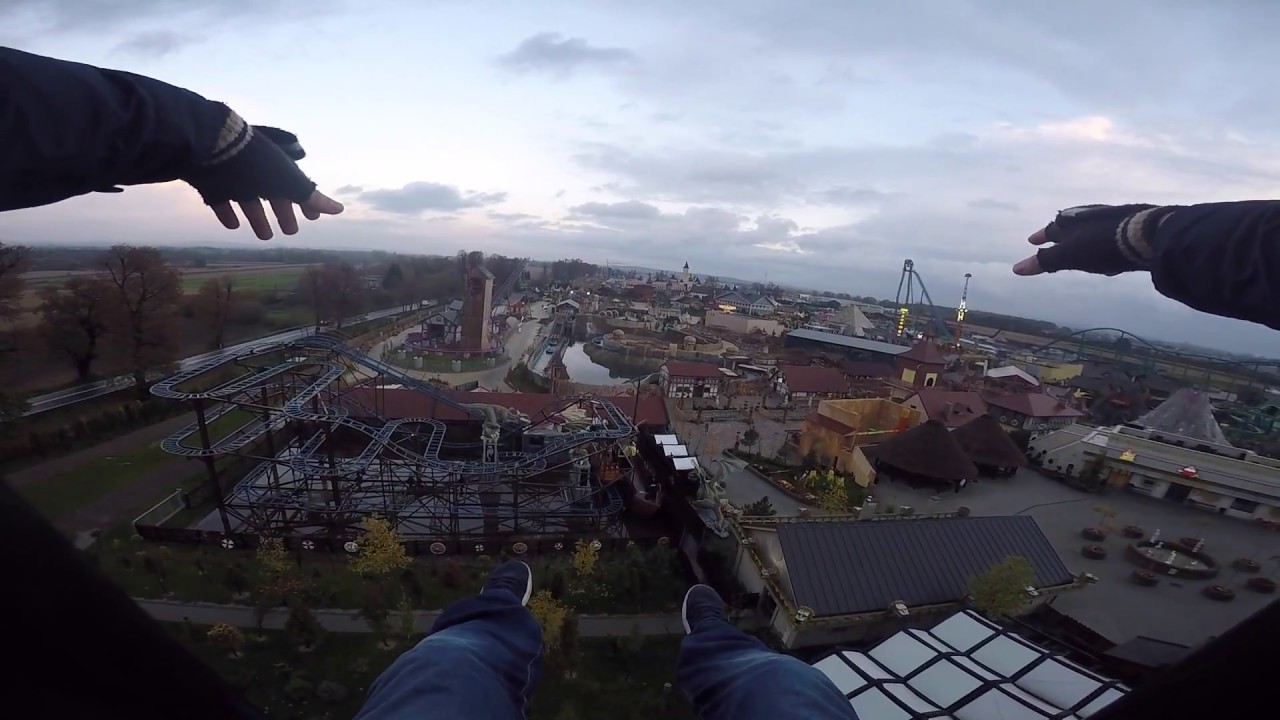 Tsunami Dropper (halloween 2017) GO PRO HD POV 60fps Energylandia - Zator Polska #12 OnRide