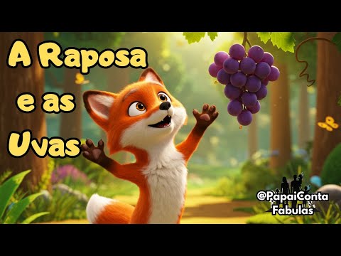A Raposa e as Uvas - Fábula - Historinha para divertir e aprender!