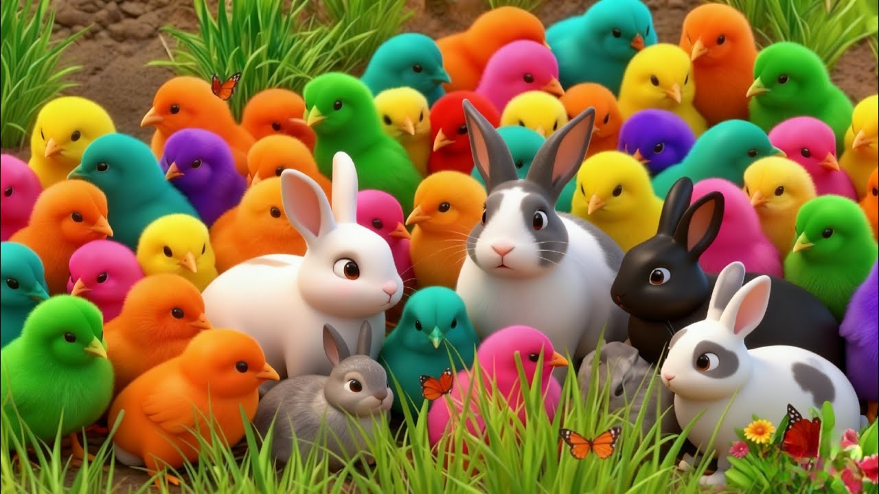 Ayam Lucu, ayam warna warni, ayam rainbow, kelinci lucu, bebek lucu, ikan cupang, Hewan Lucu 0🐤