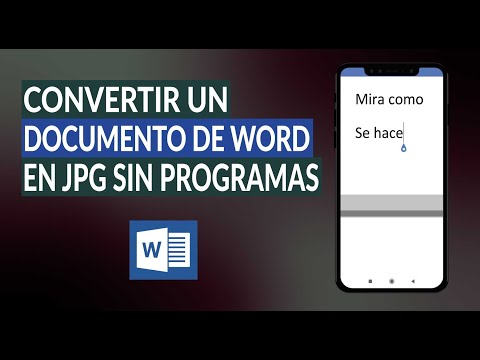 Cómo Convertir un Documento de Word a Imagen JPG-PNG sin Programas