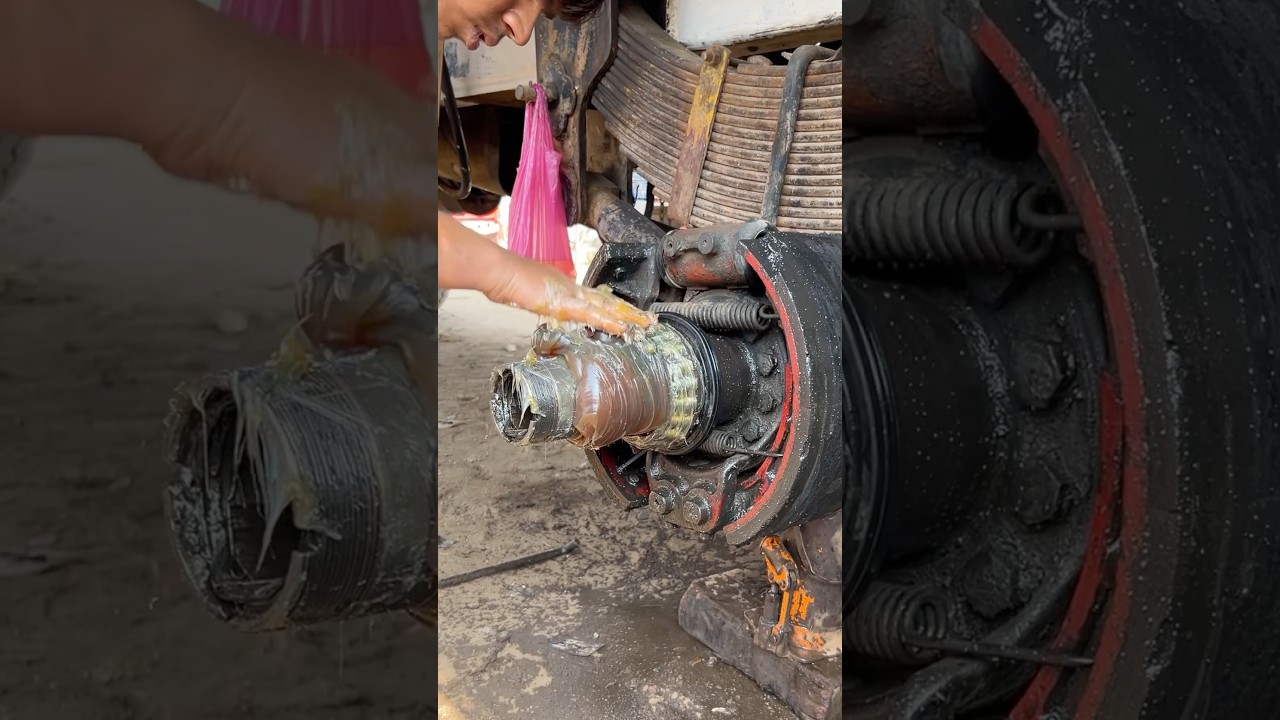 Truck rear wheel greasing how bearings grease process