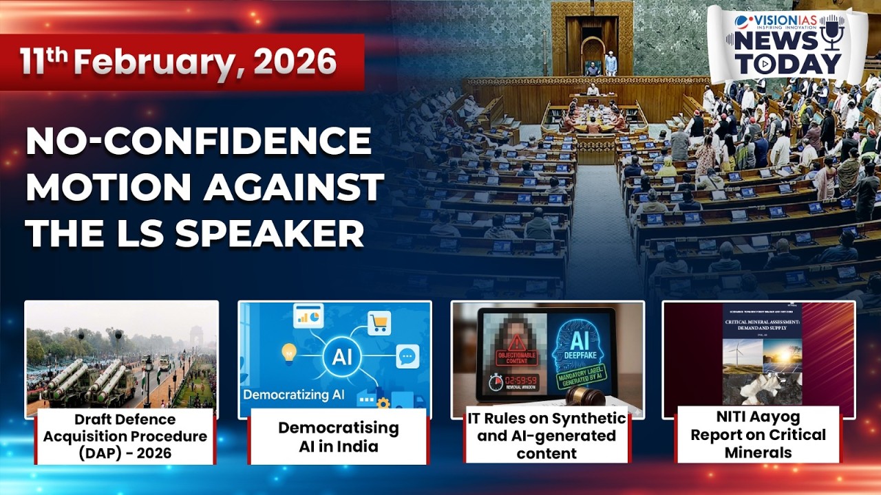 News Today | Daily Current Affairs | 11th February, 2026