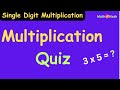 : Multiplication Quiz | Single Digit Multiplication | Math Game |