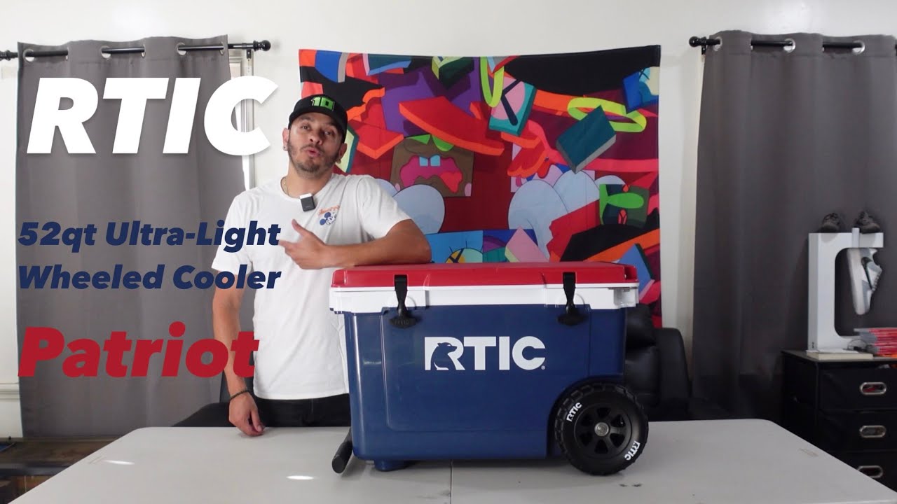 RTIC 52 QT Ultra Light Wheeled Cooler Patriot