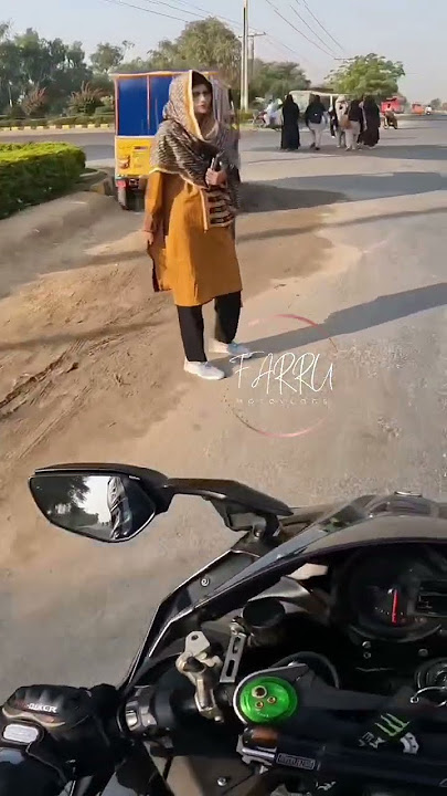 Girls in this video have no objection. Scared 😱 from #kawasaki #ninja #h2 #exhaust #sound #viral