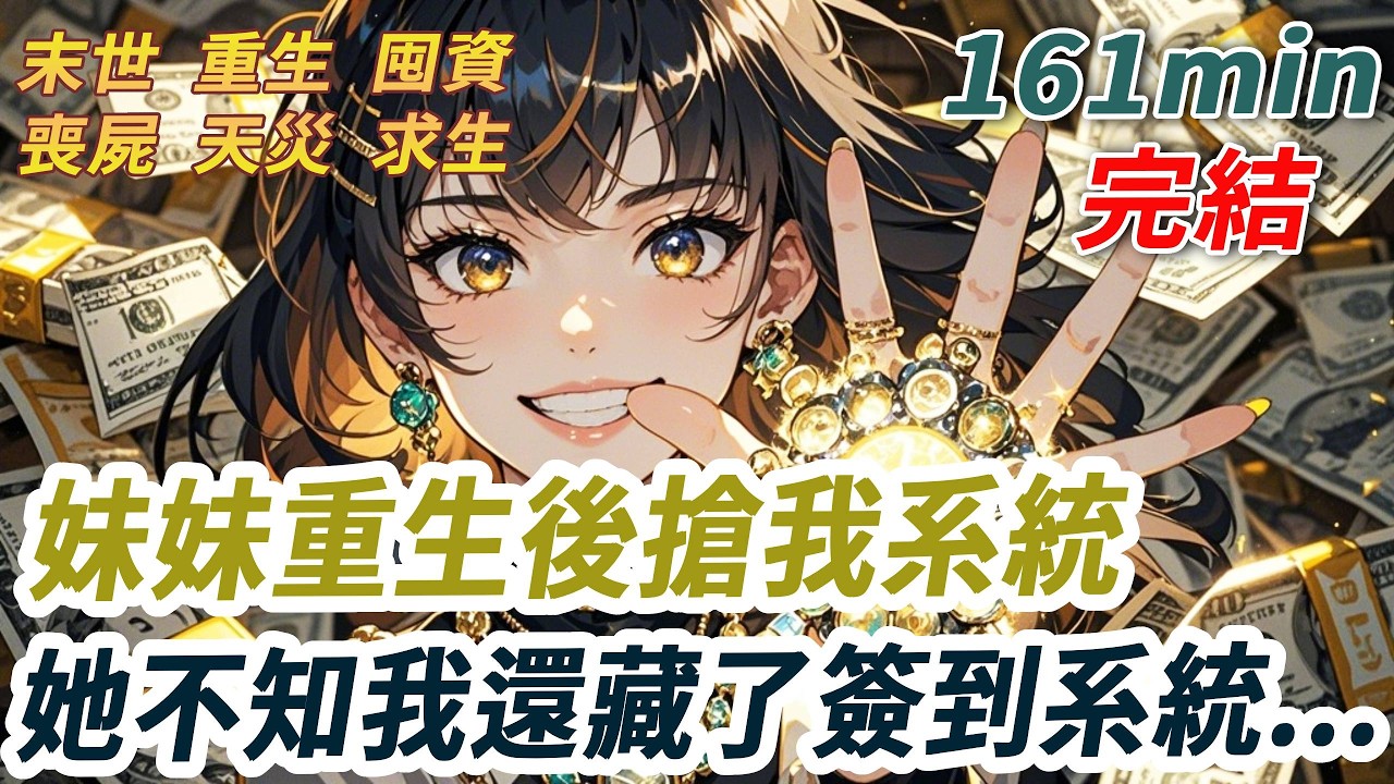 重生回末世前一天，妹妹搶先綁定了我的打卡系統.她以為我會絕望等死，卻不知我的簽到系統暗藏玄機：每日新地點簽到獎勵翻倍！我開著房車，一邊周遊末日廢土，一邊簽到暴富。“妹妹妳搶錯了系統。而我選對了世界。”