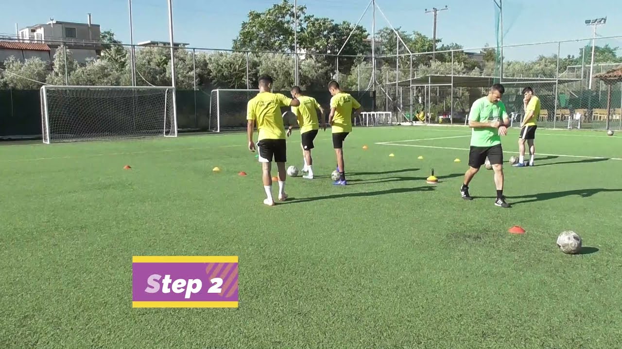 soccer training ideas 59 ( Moderate intensity'Touch the post', fun