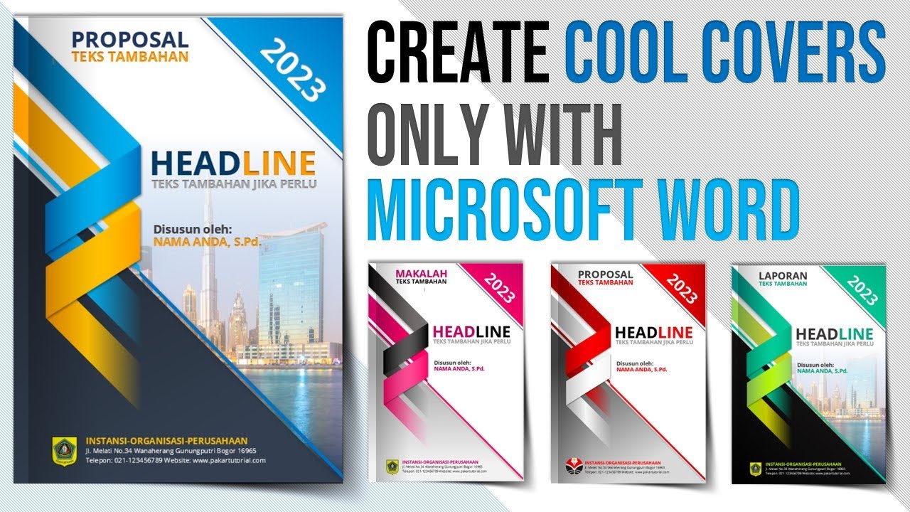 Make Cool Covers Only with Microsoft Word - YouTube