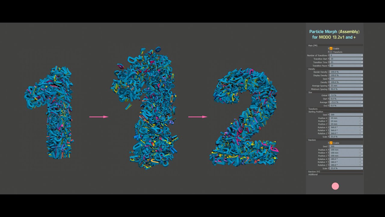Particle Morph (Assembly) | MODO 13.2v1 - YouTube