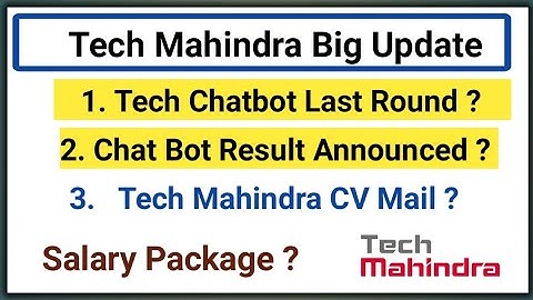 Tech Mahindra off campus 2022 CV Mail Update | Chat Bot Result | Tech Mahindra CV Update |