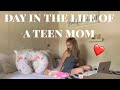 A DAY IN THE LIFE OF A TEEN MOM! (Realistic)