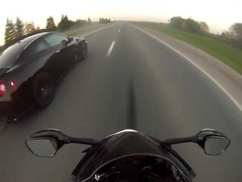 Nissan GTR vs Yamaha R1 vs Suzuki GSX-R1000