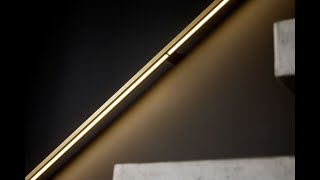 Installation Of A Led Handrail - Plaatsen Van Een Trapleuning Met Led Www.genicohandrails.com