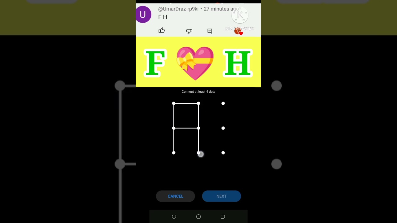 F 💝 H lock pattern 
