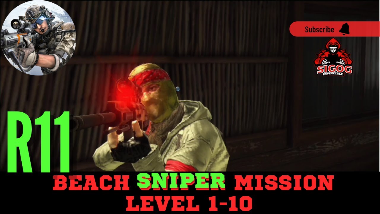 Sniper fury R11 Beach Sniper Mission 1-10 | Sniper Fury gameplay | Invincible Sigog