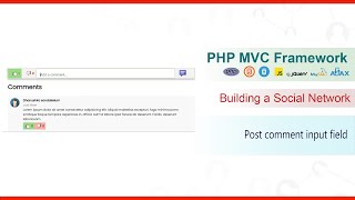 PHP MVC Framework - #45 - Building a Social Network - Post comment input field